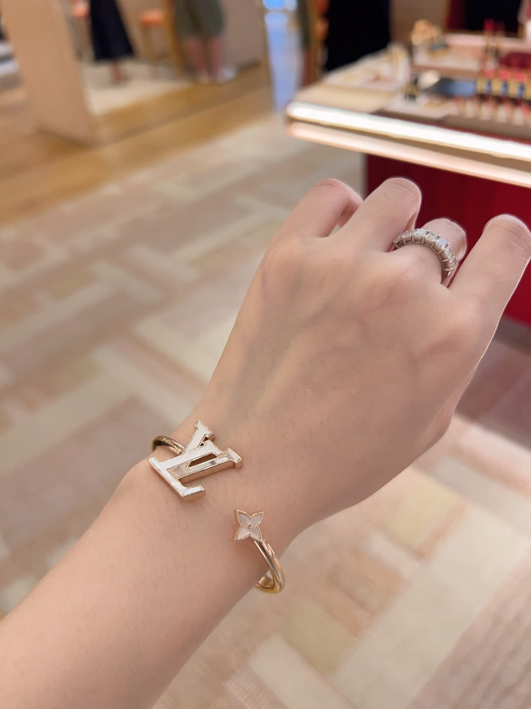 Louis Vuitton Gold Tone Monogram Bracelet